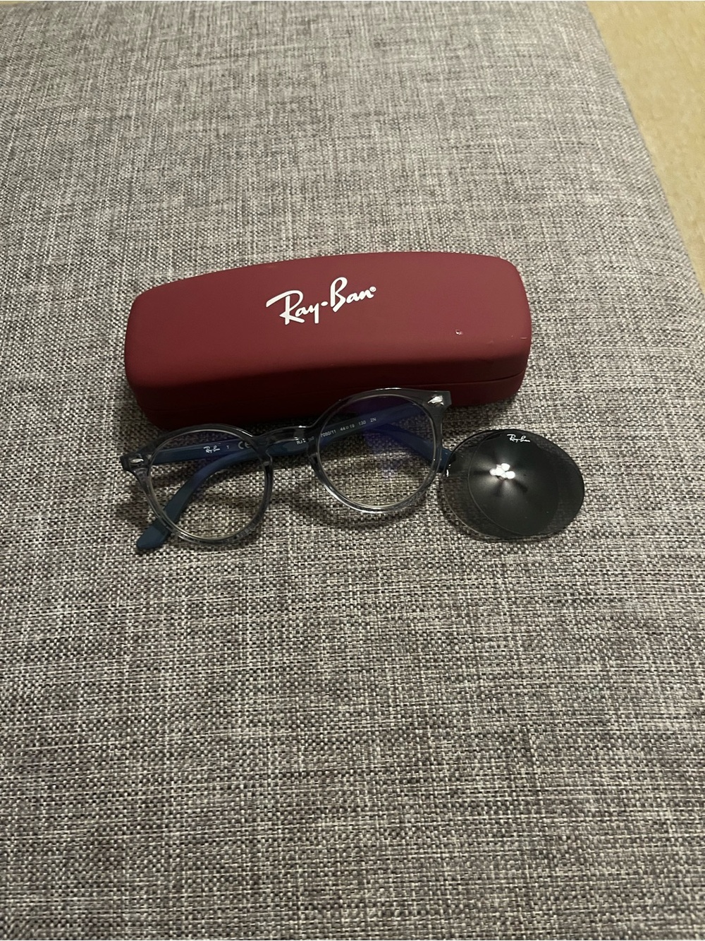 Ray-Ban RJ9064S Kids Clear Gray Round Eyeglasses/Sunglasses lens 44-19